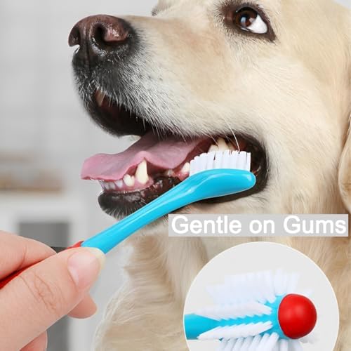 2 Pcs Dog Toothbrush, Double-Headed Design with Soft 360-Degree Bristles - Image 2