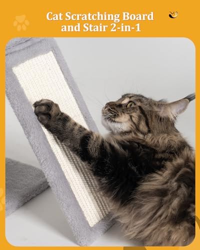 Aechonow Cat Tree Tower for Large Cat, Cat Bed House with Large Perch - Image 5