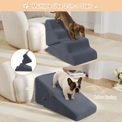 Dog Ramp for Bed, 20" H Dog Stairs for High Bed - Image 2