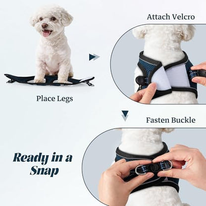 No Pull Dog Puppy Harness and Leash Set Reflective Mesh Vest X-Small - Image 4
