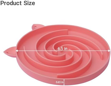 Bifeaw Slow Feeder Cat Bowl, Easy to Clean Silicone Bowl, Ideal for Dry and Wet Food (Purple and Pink) - Image 6