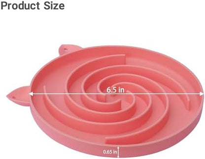 Bifeaw Slow Feeder Cat Bowl, Easy to Clean Silicone Bowl, Ideal for Dry and Wet Food (Purple and Pink) - Image 6