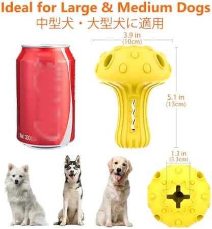 SCHITEC Dog Chew Toy for Large & Medium Dogs, Rubber Treat Dispensing Toy for Aggressive Chewers, Interactive Slow Feeder Tough Puzzle Toys Teeth Cleaning - Image 6