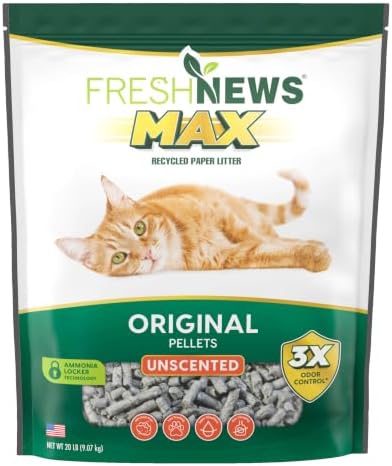 Fresh News MAX Unscented Original Cat Litter, Non-Clumping, 20 lb by FreshNews