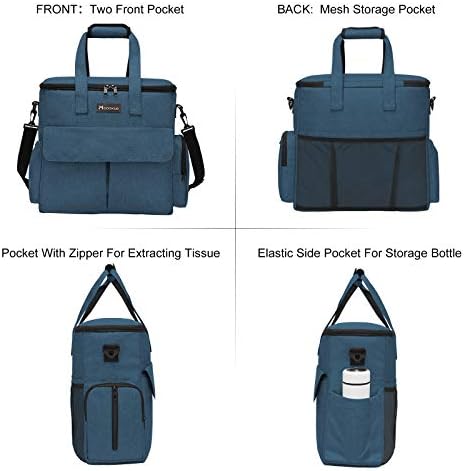 Modoker Weekend Dog Travel Bag Set with 2 Food Bags, 2 Bowls and Mat,Blue - Image 2