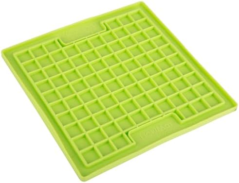 LickiMat Classic Playdate, Cat Slow Feeder Lick Mat, Boredom Anxiety Reducer; Perfect for Food, Treats, Yogurt, or Peanut Butter. Fun Alternative to a Slow Feed Cat Bowl or Dish, Green - Image 3