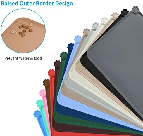 AUDWUD Waterproof Silicone Pet Feeding Mats,Anti-Slip Dog Food Bowl Pad - Image 3