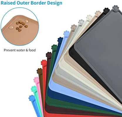 AUDWUD Waterproof Silicone Pet Feeding Mats,Anti-Slip Dog Food Bowl Pad - Image 3