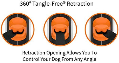 TUG Tiny Retractable Dog Leash, 10 ft (Extra Small, White/Orange) - Image 3