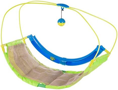 PETMAKER Interactive Cat Toy Rocking Activity Mat- Swing Playing Station with Sisal Scratching Area, Hanging Toy, Rolling Ball for Cats and Kittens - Image 6