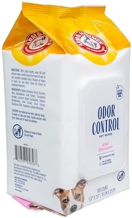 Arm & Hammer Odor Control Dog Wipes, Kiwi Blossom, 100 Count, 3-Pack - Image 2
