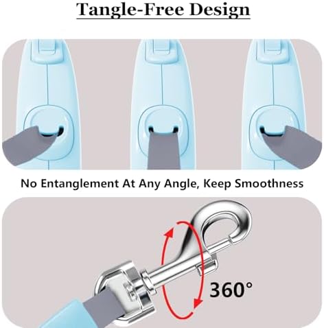 Retractable Dog Leash for Small Medium Dogs, 16Ft/5M, Blue - Image 4