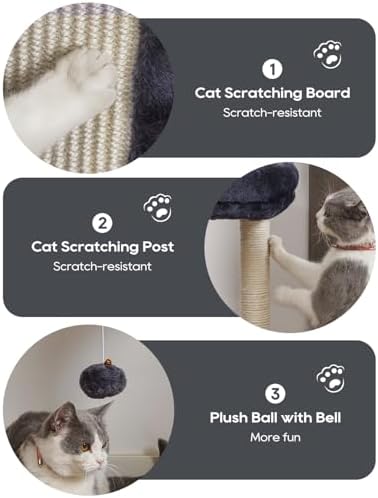 SYANDLVY Samll Cat Tree for Indoor Cats, Scratching Board Scratcher & Perch - Image 5