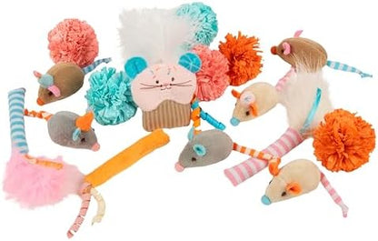 SmartyKat (16 Set Bundle) Birthday Bash Variety Pack Catnip Cat Toys - Multi Color, Set of 16 by SmartyKat