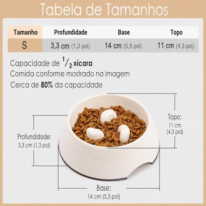 SUPERDESIGN Slow Feeder Dog Bowl Cat Bowl 1/2 Cup Slow Feeding Dog Bowl for Small Medium Breed Anti Gulping Healthy Eating Interactive Bloat Stop Fun Alternative Non Slip Puzzle Dog Food Bowl, White - Image 5