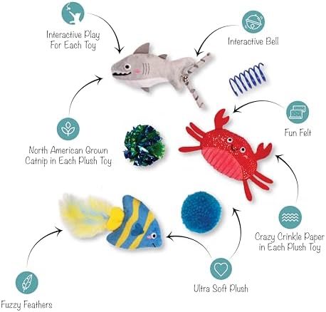 Fringe Studio 6PCS Multipack Cat Toy Set Water You Waiting for?, Pet Shop Collection (610022) - Image 2