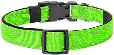 Reflective Dog Collar, Adjustable Nylon for Puppy, Green XS - Image 6