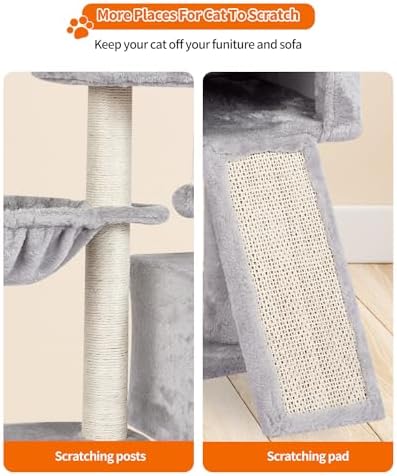 Cute Cat Tree Kitten Cat Tower Condo Furniture Scratching Posts Hammock G - Image 6
