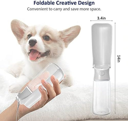 WePet Foldable Portable Dog Water Bottle Puppy Water Dispenser with Drinking Feeder, 19 OZ, High-Temperature Resistant Leak Proof for Pets Outdoor Walking, Hiking, Travel, Food Grade Plastic BPA Free - Image 3