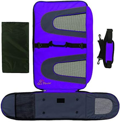 Pawer 18” x 11”x 11” Soft-Sided Foldable Airline Approved Pet Carrier for Cat, Puppy and Small Dog, Washable 600D Oxford Fabric, with Handle and Strap for Carry, Multiple Colors Available - Image 2