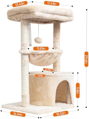SYANDLVY Small Cat Tree for Indoor Cats, Kittens Condo with Scratching Post - Image 2