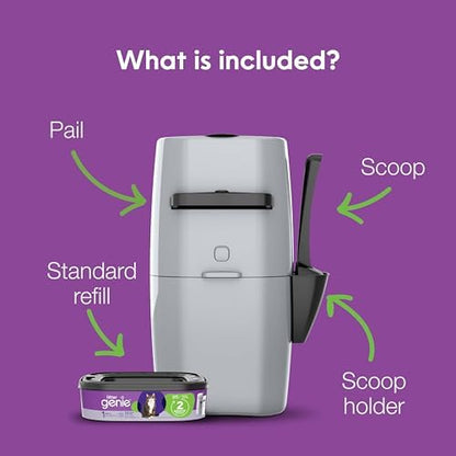 Litter Genie Standard Cat Litter Disposal Pail with 14 ft Standard Refill - Image 2