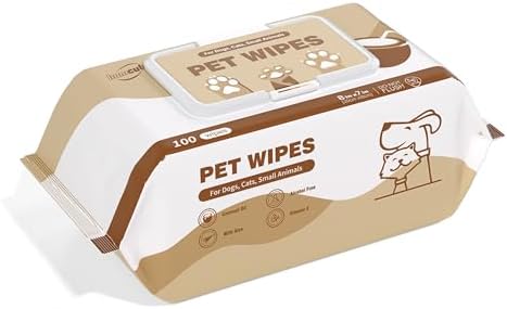 100 Coconut Oil Dog Wipes for Paws and Butt Large Thick Puppy Wipes for Dogs Face and Body Dog Wipes Cleaning Deodorizing Cat Wipes Cleaning Fur and Butt Big Doggie Wipes Doggy Wipes Bum Dog Ear Wipes by IMMCUTE