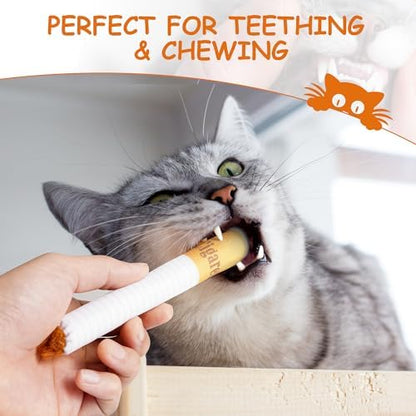 Nocciola Cat Toys, 3 Pack Funny Catnip Toys Filled with 100% Pure Organic Catnip, Safe Kitten Teething Chew and Kicker Toys, Stress Relieving Fun for Indoor Cats, Yellow - Image 5