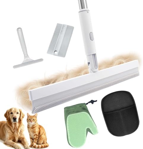 Carpet Rake for Pet Hair Removal Tool - 5 in 1 Kit for Dog Cat Fur Remover by Lehood