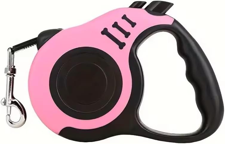 16 ft Retractable Pet Leash Dog Leash Automatic Durable with Non-Slip Handle, Suitable for Small and Medium-Sized Dogs (Pink) by Unknown