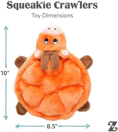 ZippyPaws Squeakie Crawler- No Stuffing Dog Toy to Keep Them Busy, for Small, Medium, & Large Dogs, Squeaky Pet Toy for Boredom, Unstuffed Chew Toy, Soft Plush Puppy Products, Moody the Moose- 12" - Image 5