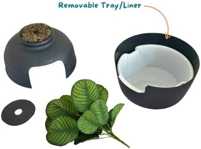 Good Pet Stuff, Litter Box Liner Tray for The Original Hidden Litter Box Planter, Reusable Litter Tray, Easy to Clean, Odorless, Sustainable, Durable, Round, White Litter Box Liner - Image 6