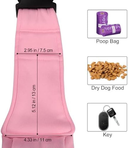 PETLOFT Reversible Dog Cat Sling Carrier, Small Dog Carrier, Adjustable Dog Sling, Hands Free Cross Body Carrier with Collar Hook for Dog/Cat/Bunny up to 11lb (Light Pink) - Image 6
