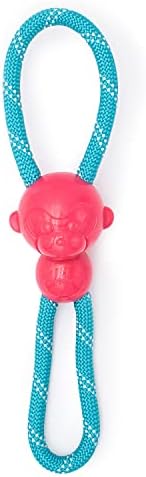 ZippyPaws - RopeTugz Pink Aggressive Chewers Dog Toy - Durable Rope, Squeaky Chew Toy, Perfect for Tug of War, Suitable for Small, Medium, and Large Breeds - Machine Washable by ZippyPaws