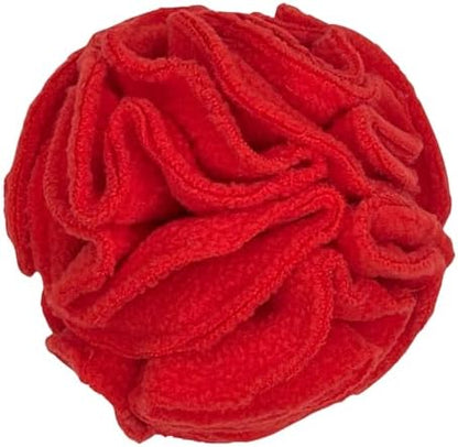 Glory To Dog Puppy/Small Breed Snuffle Dog Puzzle Ball Toy Red with Crinkle by GloryToDog
