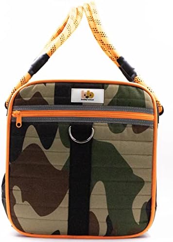 Buddy's Best Airline Approved Pet Carrier – Army Camo & Orange for Dog or Cat, Fits Under Seat, TSA Compliant, Ventilated Mesh Design w/Waterproof Base & Reflective Strips - Image 3