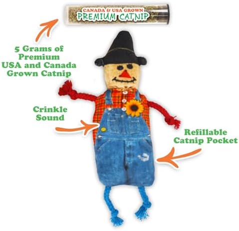 Meowijuana Fall Scarecrow Refillable Cat Toy | Plush Catnip Toy - Image 2
