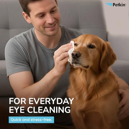 Petkin Jumbo Pet Eye Wipes, 80 Extra Moist Wipes - Gentle Eye Cleansing Wipes Remove Dirt, Discharge, & Tear Stains - Safe, Convenient, & Easy to Use Pet Wipes for Dogs, Cats, Puppies & Kittens - Image 3