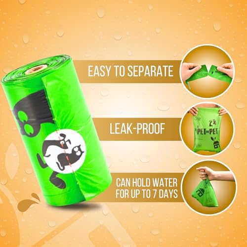 Pet N Pet Dog Poop Bags Rolls, 270 Count, Plant Based, Unscented, Green - Image 3