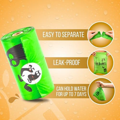 Pet N Pet Dog Poop Bags Rolls, 270 Count, Plant Based, Unscented, Green - Image 3