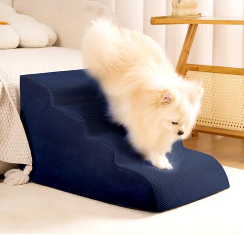 Dog Stairs for Small Dogs, High Density Foam Dog Steps, Extra Wide Non-Slip Pet Ramp for High Beds Or Couch, Soft Doggie Ladder for Dogs Injured, Older Pets, Small Cats - Image 5
