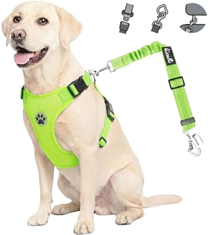 Lukovee Dog Car Harness Seat Belt, Harness & Seatbelt with 2 in 1 Buckle by Lukovee