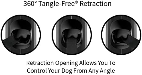 TUG Oval 360° Tangle-Free Retractable Dog Leash with Integrated Waste Bag Dispenser (Large, Grey) - Image 5
