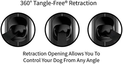 TUG Oval 360° Tangle-Free Retractable Dog Leash with Integrated Waste Bag Dispenser (Large, Grey) - Image 5