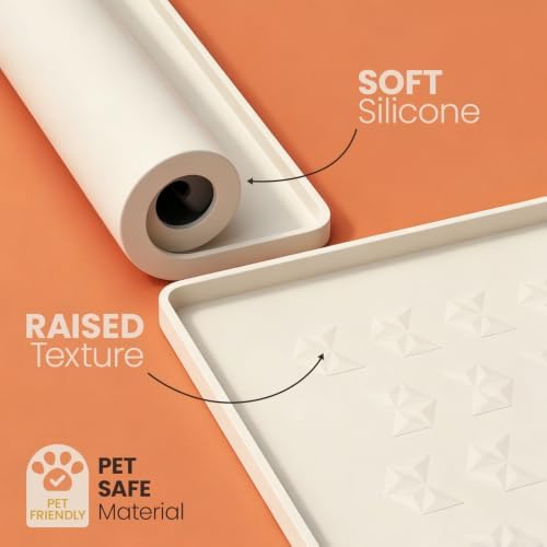 Waterproof Silicone Pet Feeding Mat, Dog Cat Food Water Bowl, Raised Edge - Image 5