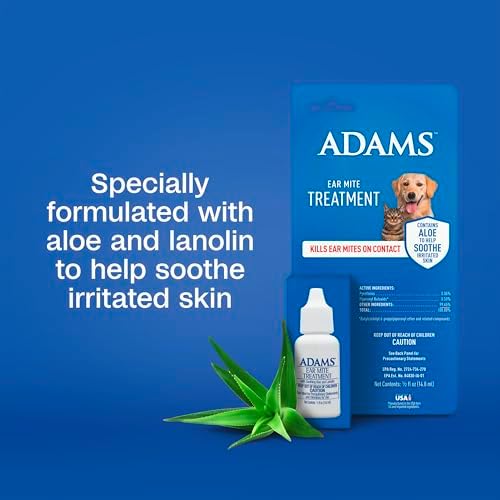 ADAMS Ear Mite Treatment for Dogs & Cats, Soothing Aloe, 0.5 Fl Oz - Image 5