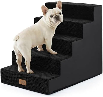 COZY KISS Dog Stairs for Small Dogs, 5 Step Pet Stairs for Beds & Couches by COZYKISS