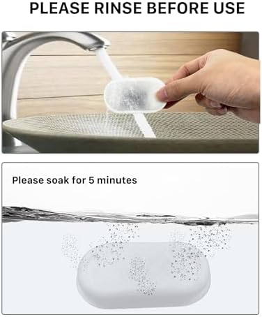 SOOFPET Cat Water Fountain Filters, 24 Pieces (12 Carbon + 12 Sponge), Replacement for 108oz/3.2L Stainless Steel Fountain - Image 4