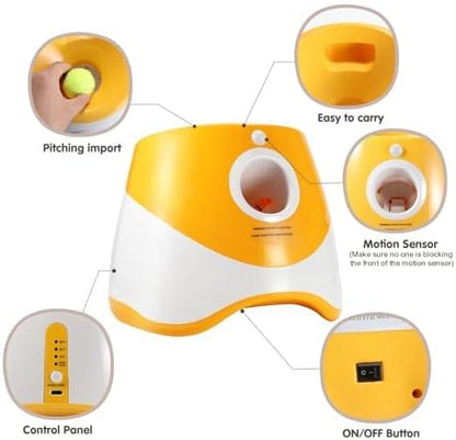 Pet Dog Ball Launcher Automatic Ball Throwing Machine Tennis Ball Launcher Dog Interactive Toy Outdoor