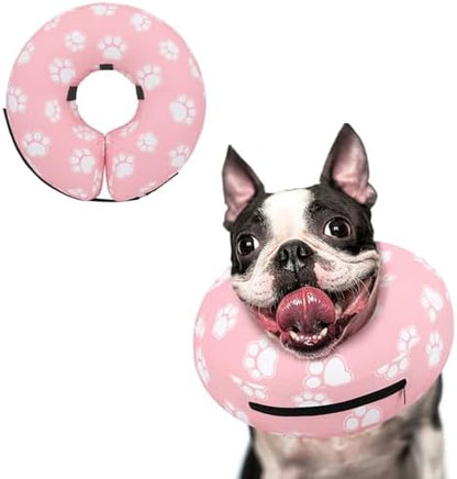 Supet Inflatable Dog Cone Collar for Large Medium Small Dogs, Soft Cone Collar for Dogs Cats, ECollar Doggie Neck Donut Dog Cone Alternative After Surgery by Supet